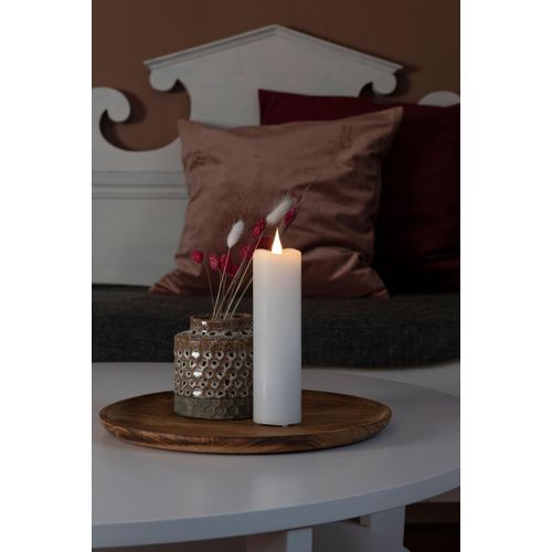 7318301829101 - LED-Kerze KONSTSMIDE Weihnachtsdeko weiß B5cm H178cm T5cm Ø5cm Kerzen LED Echtwachskerze weiss