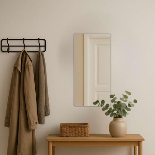 5705387010899 - Spiegel LOEVSCHALL Refine Wandspiegel rechteckig – eleganter Designspiegel mit edlem silber (silberfarben) B45cm H90cm T15cm Spiegelglas Spiegel Rahmen in vielen Größen & Farben für Bad Flur & Schlafzimmer