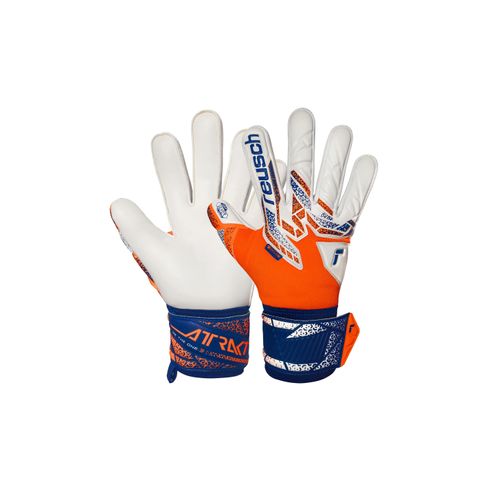 4060485574010 - Torwarthandschuhe REUSCH Attrakt Silver Damen Gr 10 orange (orange blau) 34% Polyester 25% Elastodien 3% Polyurethan 1% Baumwolle mehrfarbig Handschuhe mit Expanse Cut