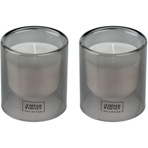 4008838472118 - Duftkerze »Cedar S« grau B75cm H85cm T75cm Glas Wachs SCHÖNER WOHNEN-KOLLEKTION Kerzen im Glas anregender & sinnlicher Duft Brenndauer 20 - 25 Stunden