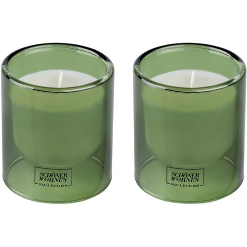 4008838475829 - Duftkerze »Basil S« grün B75cm H85cm T75cm Glas Wachs SCHÖNER WOHNEN-KOLLEKTION Kerzen im Glas würziger & lebendiger Duft Brenndauer 20 - 25 Stunden