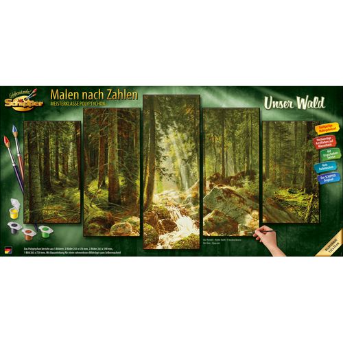 4000887948323 - Malen nach Zahlen SCHIPPER Meisterklasse Polyptychon - Unser Wald Malvorlagen bunt Kinder Basteln Malen Kosmetik Schmuck Made in Germany 4000887948323 - Malen nach Zahlen SCHIPPER Meisterklasse Polyptychon - Unser Wald Malvorlagen bunt Kinder Basteln Malen Kosmetik Schmuck Made in Germany