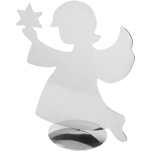 4042911413186 - Engelfigur FINK Dekofigur HOLYWORKER Dekofiguren Gr B H T 24 cm x 30 cm x 13 cm silberfarben Weihnachtsengel Weihnachtsfiguren Deko-Engel Weihnachtsdeko aus Edelstahl