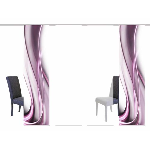 4056751261203 - Schiebegardine HOME WOHNIDEEN ONDAR Gr 1 lila (beere) B60cm H245cm Polyester Gardinen HxB 245x60 inkl Befestigungszubehör