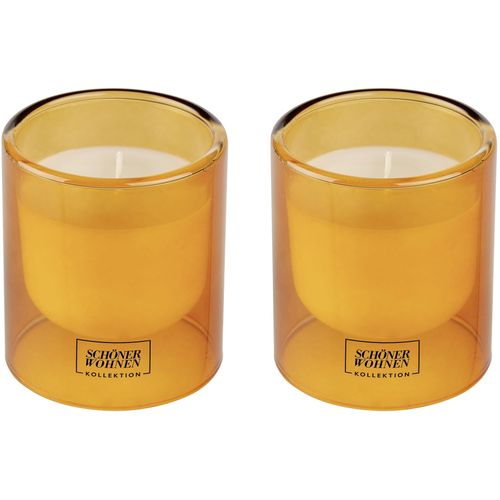 4008838471227 - Duftkerze »Vanilla S« orange B75cm H85cm T75cm Glas Wachs SCHÖNER WOHNEN-KOLLEKTION Kerzen im Glas lieblicher & verwöhnender Duft Brenndauer 20 - 25 Stunden