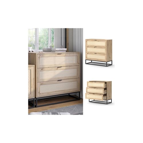 4066731401413 - Kommode Natal Braun 140 x 925 cm mit 3x Schubladen Vicco