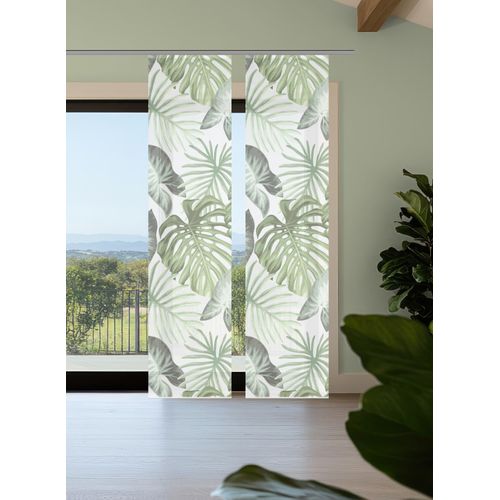 4056751541701 - Schiebegardine VISION S SANJA grün B60cm H260cm Polyester Gardinen SchiebevorhangBambusoptikDigitaldruckSET 4056751541701 - Schiebegardine VISION S SANJA grün B60cm H260cm Polyester Gardinen SchiebevorhangBambusoptikDigitaldruckSET