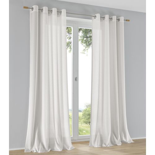 4016478984700 - Vorhang KUTTI Arrego Vorhang weiß B135cm H145cm Polyester Gardinen Gardine gestreift(1 St)
