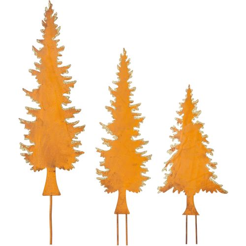 4064118993575 - Dekobaum CREATIV DECO Weihnachtsdeko Dekofiguren Gr B H T 1100 cm x 9300 cm x 050 cm braun (rostbraun) Dekoweihnachtsbäume zum Stecken in 3 Größen 33x125 cm 41x11 93x11 cm