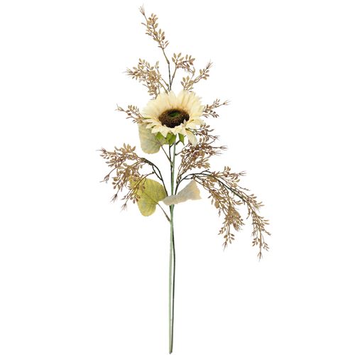 4019844825034 - Kunstblumenstrauß IGEA Kunstblumen Set Sonnenblume beige (creme) B32cm H70cm L16cm Polyester Kunstpflanzen Mit Dekozweig 70cm Blumenarrangement Sonnenblumenzweig künstlich Deko