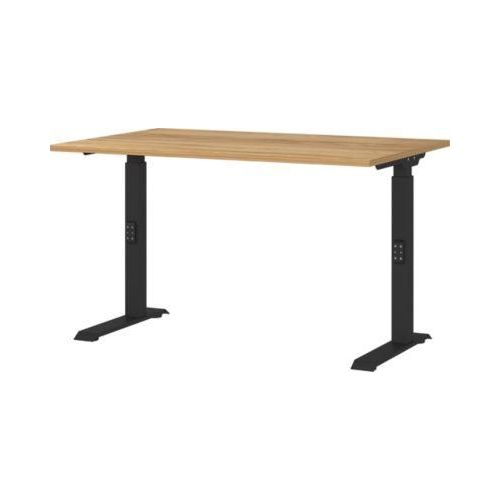4005949791053 - DOWNEY höhenverstellbarer Schreibtisch navarra-eiche rechteckig C-Fuß-Gestell schwarz 1200 x 800 cm  4005949791053 GERMANIA