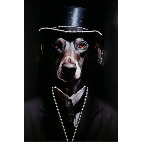 4251820319872 - Kunstdruck MIRRORS AND MORE LINUS farbe bild(er) schwarz B60cm H90cm Kunststoff Bilder Mix aus Tierporträt und Modekunst