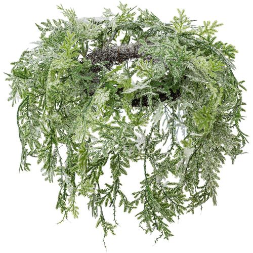 4064118998990 - Dekokranz CREATIV GREEN Weihnachtsdeko grün H1000cm Ø5500cm Kunststoff Dekokränze mit gefrosteter Optik Maße aufgehängter Kranz Ø 30 cm H 38 cm