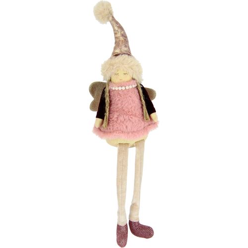 4019844773427 - Engelfigur IGEA Engel rosa B10cm H40cm Kunststoff Polyester Dekofiguren Dekofigur