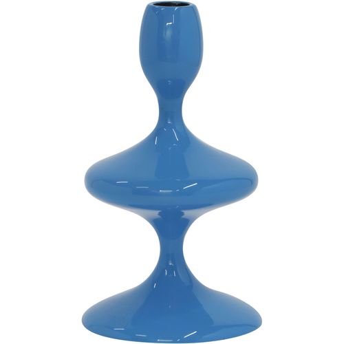 4251820319629 - Kerzenhalter MIRRORS AND MORE LAUREEN blau B11cm H195cm Metall Kerzenhalter Außergewöhnliche moderne Form