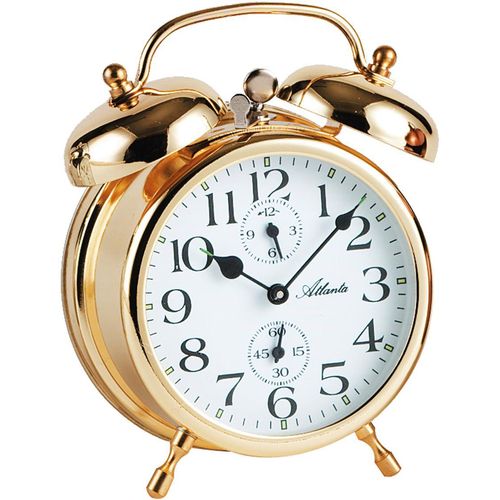 4026934105891 - Quarzwecker ATLANTA 1058-9 gold (goldfarben) Wecker Retro Wecker 4026934105891 - Quarzwecker ATLANTA 1058-9 gold (goldfarben) Wecker Retro Wecker