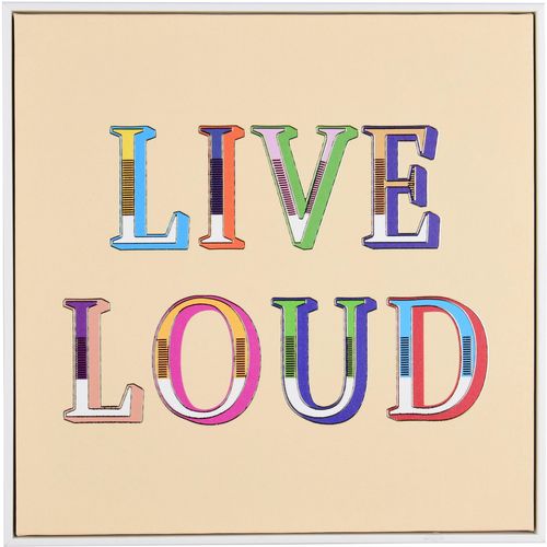 4251820319537 - Kunstdruck MIRRORS AND MORE LIFE farbe bild(er) vielfarbig B40cm H40cm Kunststoff Bilder Kunstwerk mit positivem Spruch