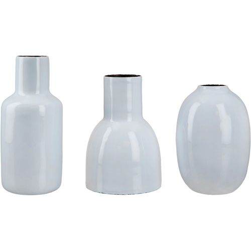 4063387525777 - Tischvase SOLIVER 3er Set Deko-Vase klein Piccolo grau B5cm H13cm T5cm Ø5cm Metall Vasen