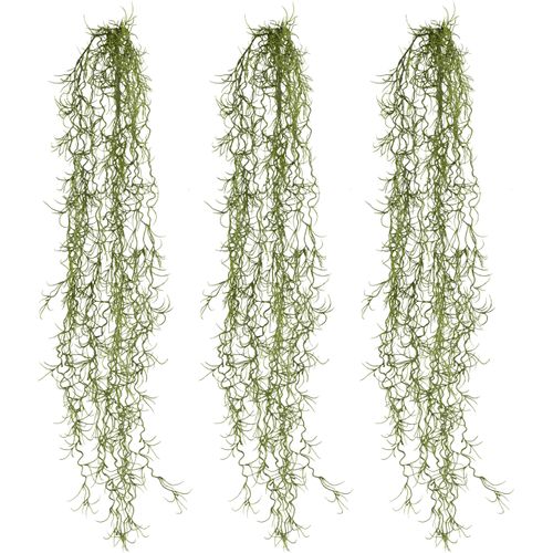 4064118242383 - Kunstzweig CREATIV GREEN Hängezweig Tillandsie grün (dunkelgrün) H80cm Kunststoff Kunstpflanzen in schöner Größe