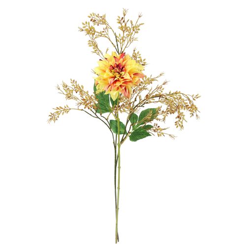 4019844824914 - Kunstblumenstrauß IGEA Kunstblumen Set Dahlie gelb B32cm H62cm L16cm Polyester Kunstpflanzen Mit Dekozweig 62 cm hoch Blumen Arrangement Seidenblumen Einzelblumen