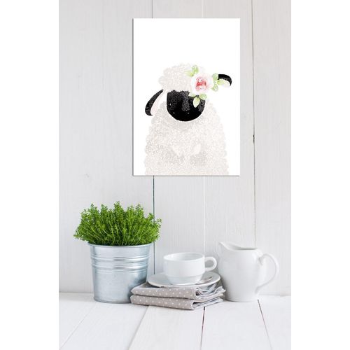 4067437337518 - Metallbild QUEENCE Gamba Bilder Gr B H 30 cm x 45 cm Metallbild Tiere Hochformat 1 St schwarz Metallbilder Stahlschilder