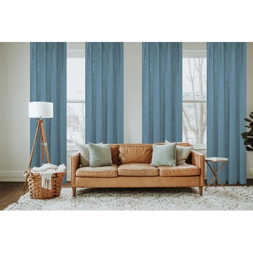 4056751530019 - Gardine HOME BASICS SOFTY Gr 3 blau (rauchblau) B140cm H245cm Leinenstruktur Polyester Gardinen Ösenschal Leinenstruktur SOFT 4056751530019 - Gardine HOME BASICS SOFTY Gr 3 blau (rauchblau) B140cm H245cm Leinenstruktur Polyester Gardinen Ösenschal Leinenstruktur SOFT