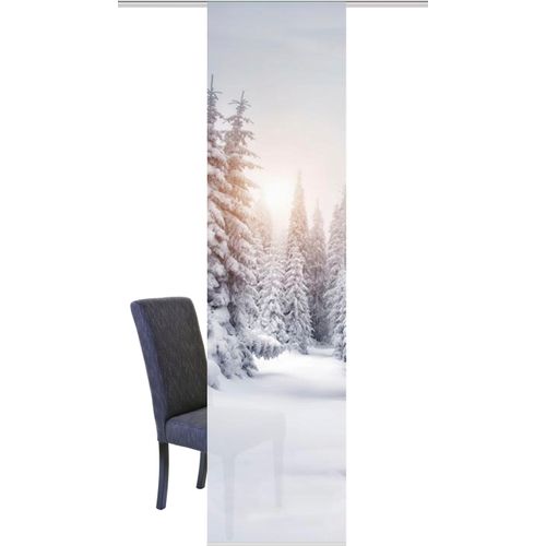 4056751304733 - Schiebegardine HOME WOHNIDEEN WINTERSONNE Gr 1 weiß B60cm H245cm Microfaser Polyester Gardinen HxB 245x60 Schiebevorhang Digitaldruck