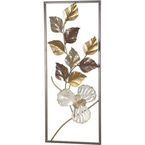 4046884067896 - Wanddekoobjekt Wanddekoration gold (goldfarben) B25cm H61cm T3cm Metall HOFMANN LIVING AND MORE Wanddekoobjekte Blätterdeko gerahmt 4046884067896 - Wanddekoobjekt Wanddekoration gold (goldfarben) B25cm H61cm T3cm Metall HOFMANN LIVING AND MORE Wanddekoobjekte Blätterdeko gerahmt